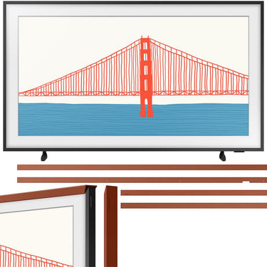 Samsung 65 Inch The Frame QLED 4K Smart TV 2021 + Customizable Bezel Brick Red