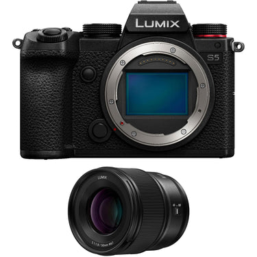 Panasonic Lumix S5 Mirrorless Full Frame L-Mount Camera (Body) Bundle with 50mm F1.8 Lens