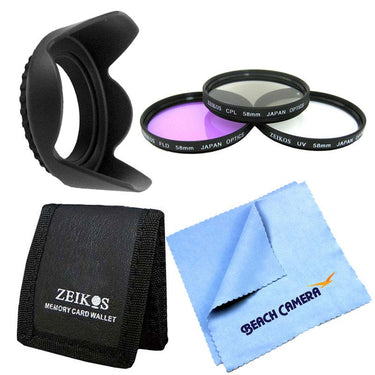 Special Essential 58mm Tulip Hard Lens Hood Bundle