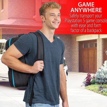 Deco Gear Playstation 5 Travel and Safe Storage Backpack for Console and Accessories