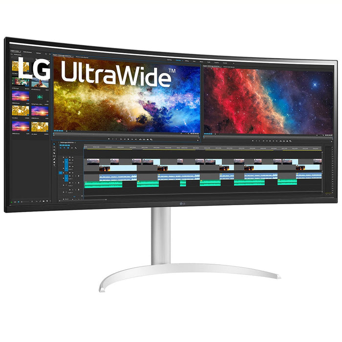LG 38WP85C-W 38" Curved 21:9 UltraWide QHD 3840x1600 PC Monitor