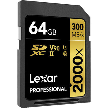 Lexar 64GB Professional 2000x UHS-II SDXC Memory Card (2-Pack)