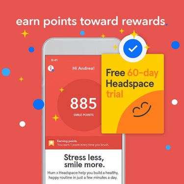 Colgate Hum Smart Battery Power Toothbrush with Sonic Vibrations and Travel Case - Teal