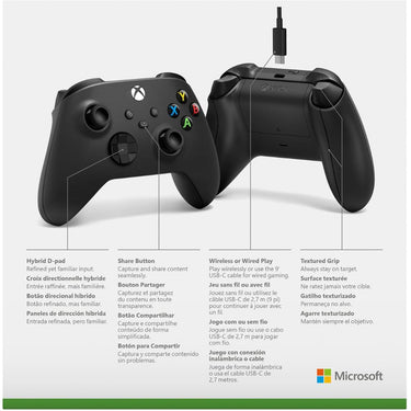 Microsoft Xbox Wireless Controller with USB-C Cable for PC - 1V8-00001 - Open Box