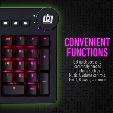 Deco Gear Mechanical RGB Keyboard Cherry MX Red Bundle with USB Microphone and Mousepad