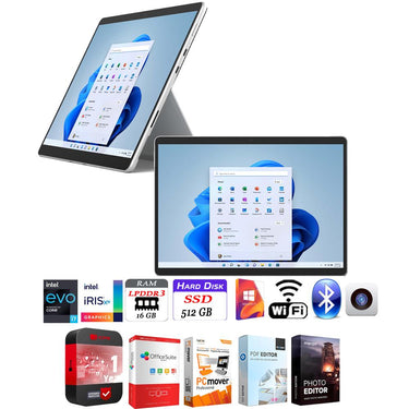 Microsoft Surface Pro 8 13" Touch Intel i7-1185G7 16GB/512GB + Extended Warranty Bundle