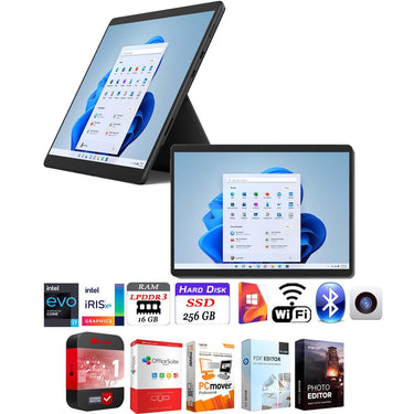 Microsoft Surface Pro 8 13" Touch Intel i7-1185G7 16GB/256GB + Extended Warranty Bundle