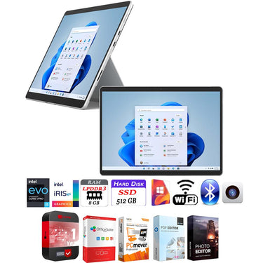 Microsoft Surface Pro 8 13" Touch Intel i5-1135G7 8GB/512GB + Extended Warranty Bundle
