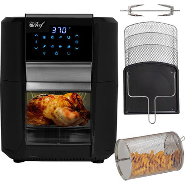 Deco Chef Chef 12.7QT Digital Air Fryer Oven, with 3 Racks, 8 Meal Presets Open Box