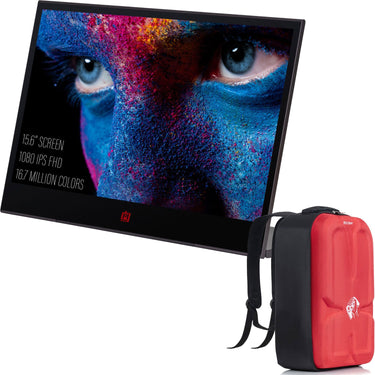 Deco Gear 15.6" 1920x1080 60Hz Portable Monitor Bundle with Xbox Series X Travel Backpack