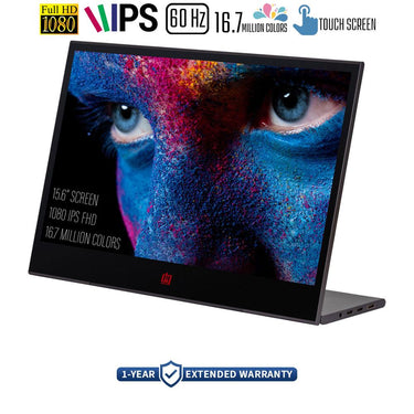 Deco Gear 15.6" 1920x1080 Portable Monitor, 60Hz, IPS w/ 1 Year Extended Warranty