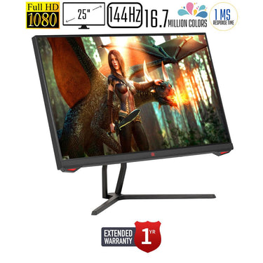 Deco Gear 25" Gaming Monitor, 1080P FHD, IPS w/ 1 Year Extended Warranty
