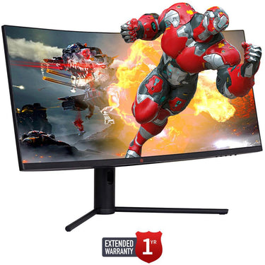 Deco Gear 34" 3440x1440 21:9 Ultrawide Curved Monitor + 1 Year Extended Warranty