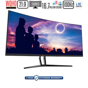 Deco Gear 35" Curved Ultrawide LED Gaming Monitor WQHD Display w/ 1 Year Extended Warranty
