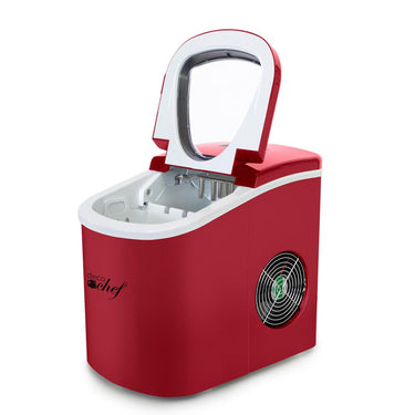 Deco Chef Compact Electric Ice Maker Red with 1 Year Extended Warranty