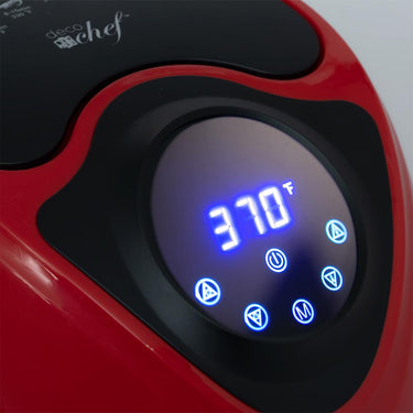 Deco Chef 3.7QT Electric Oil-Free Digital Air Fryer Red with Extended Warranty