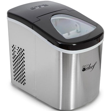 Deco Chef Compact Electric Ice Maker Stainless Steel + 1 Year Extended Warranty