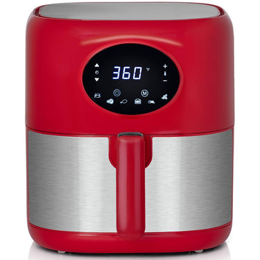 Deco Chef 3.7QT Digital Air Fryer with 6 Cooking Presets Red + Extended Warranty