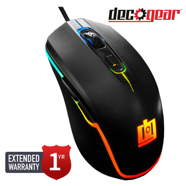 Deco Gear GMOUS Wired Gaming Mouse w/ 1 Year Extended Warranty