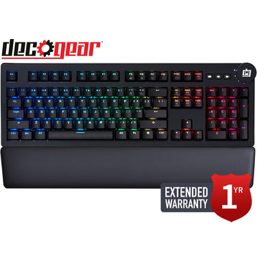 Deco Gear KMECHY1K Mechanical Keyboard Cherry MX Red w/ 1 Year Extended Warranty