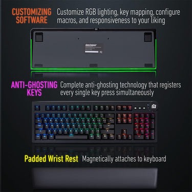 Deco Gear KMECHY1K Mechanical Keyboard Cherry MX Red w/ 1 Year Extended Warranty