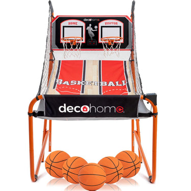 Deco Gear Arcade Basketball Game, Indoor 1-4 Player w/ 1 Year Extended Warranty