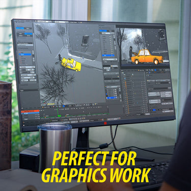 Deco Gear 25" Ultrawide LED Dual Monitors + Bonus Mechanical Keyboard, Extended Mouse Pad