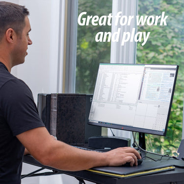 Deco Gear 25" Ultrawide LED Dual Monitors + Bonus Mechanical Keyboard, Extended Mouse Pad