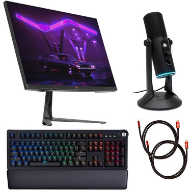 Deco Gear 25" Ultrawide LED TN 280Hz Gaming Monitor Bundle with Keyboard and Microphone