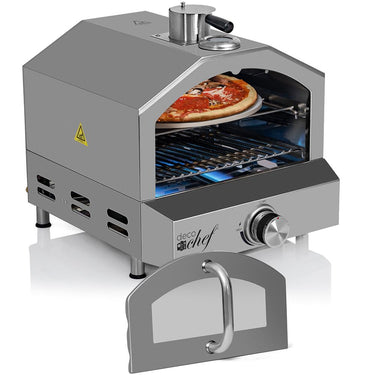 Deco Chef 2-in-1 Propane Gas Pizza Oven & Grill Portable Peel+Extended Warranty