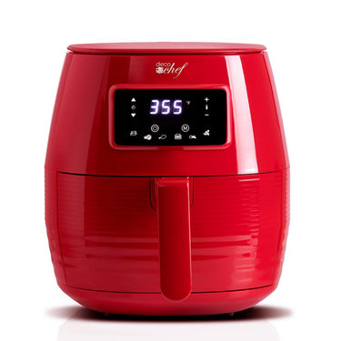 Deco Chef Digital 5.8QT Electric Air Fryer Red with 1 Year Extended Warranty