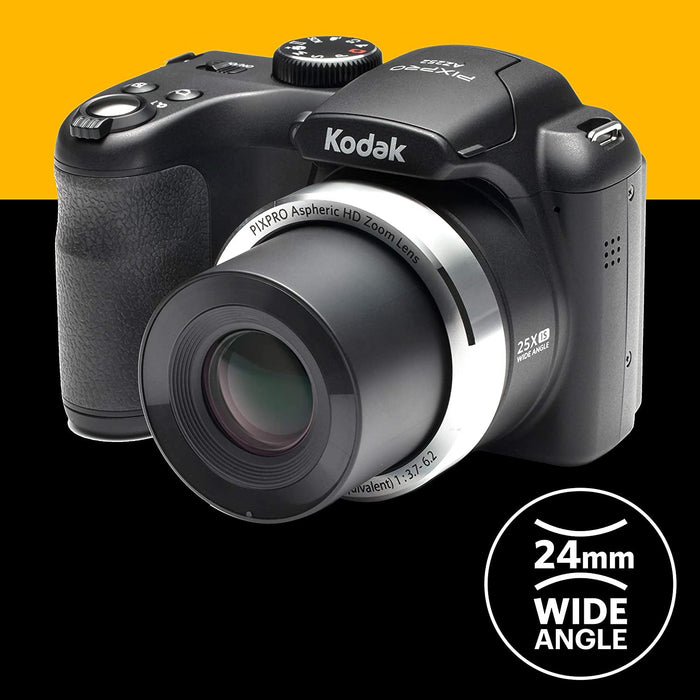 Kodak PIXPRO Astro Zoom 16MP Digital Camera, 25x Optical Zoom 3" LCD - Black (AZ252-BK