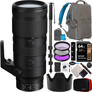 Nikon NIKKOR Z 70-200mm F2.8 VR S Telephoto Lens for Z Mount Mirrorless Cameras Bundle