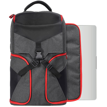 Deco Gear Padded 15" - 17" Laptop Gaming Backpack for Accessory, Headphone, Cable Storage