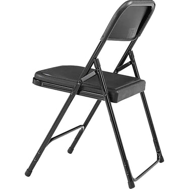 National Public Seating 800 Series Plastic Folding Chair Black Pack 4 Open Box