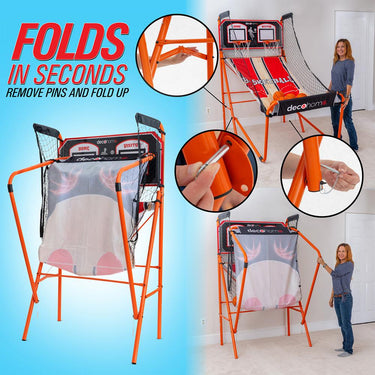 Deco Gear Arcade Basketball Game - LED Scoreboard; 8 Game Modes; and 5 Balls - Open Box