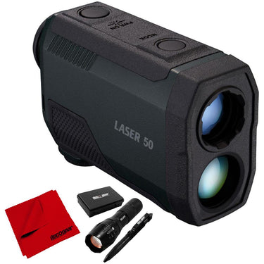 Nikon 16754 Laser 50 6x 21mm Rangefinder Black w/ Deco Tactical Accessory Bundle