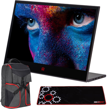 Deco Gear 15.6" 1920x1080 Touchscreen Monitor with 15" Gaming Backpack, Extended Mouse Pad