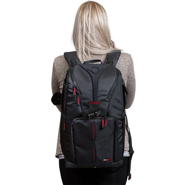 Deco Gear Drone/Camera Sling Backpack w/ 59" Stabilizer Tripod and Bonus Lens Cleaning Kit