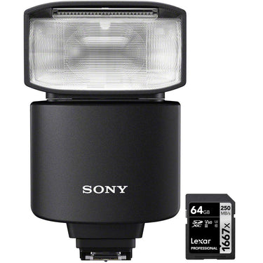 Sony Compact Wireless Radio Control External Flash with Lexar 64GB Memory Card