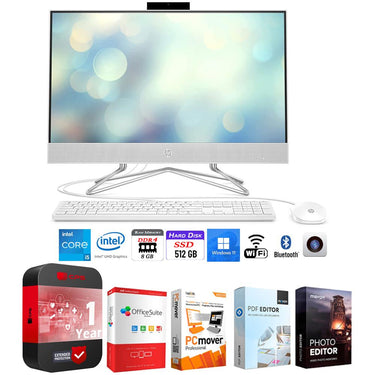 Hewlett Packard 24" All-in-One PC Desktop Intel Core i5-1135G7, 8/512GB SSD + Protection Pack