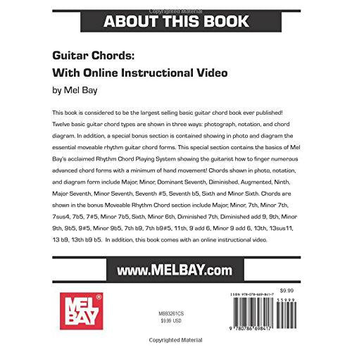 Mel Bay Guitar Chord Book with Online Video Instruction