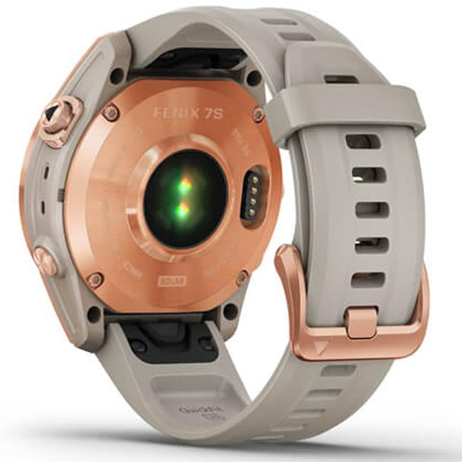 Garmin Fenix 7S Solar Smartwatch - Rose Gold with Light Sand Band