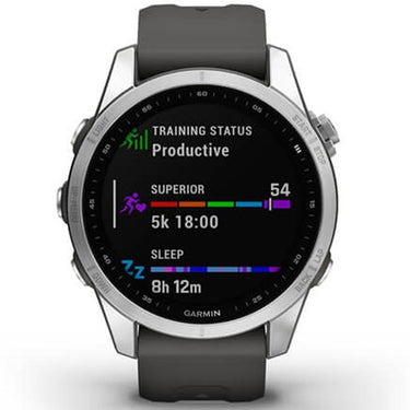 Garmin Fenix 7S Smartwatch - Silver with Graphite Band