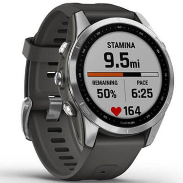 Garmin Fenix 7S Smartwatch - Silver with Graphite Band