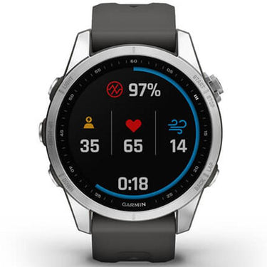 Garmin Fenix 7S Smartwatch - Silver with Graphite Band