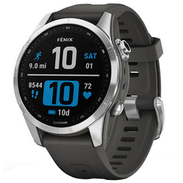 Garmin Fenix 7S Smartwatch Silver with Graphite Band + 2 Year Extended Warranty