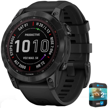 Garmin Fenix 7 Sapphire Solar Smartwatch Black with Black Band + 2 Year Warranty
