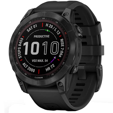 Garmin Fenix 7 Sapphire Solar Smartwatch Black with Black Band + 2 Year Warranty