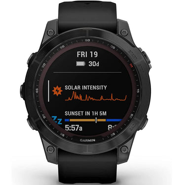 Garmin Fenix 7 Sapphire Solar Smartwatch Black with Black Band + 2 Year Warranty